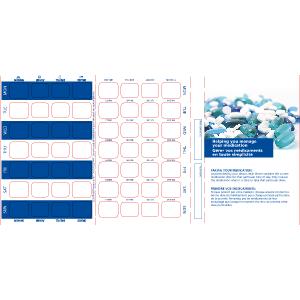 5-Colour 7-Day Qube Adherence Card - 2PSA - Customizable