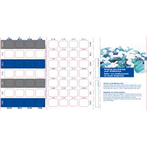 6-Colour 7-Day Qube Adherence Card - 2PSA - Customizable