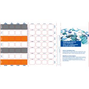 7-Colour 7-Day Qube Adherence Card - 2PSA - Customizable