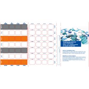 8-Colour 7-Day Qube Adherence Card - 2PSA - Customizable