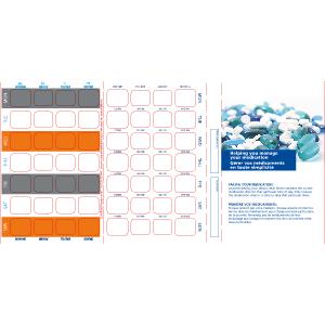 9-Colour 7-Day Qube Adherence Card - 2PSA - Customizable