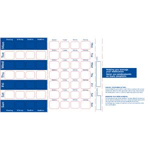 1-Colour 7 Day Heat-Seal Qube Adherence Card - Customizable