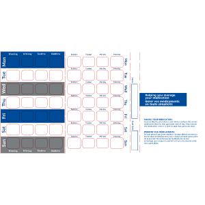 2-Colour 7 Day Heat-Seal Qube Adherence Card - Customizable