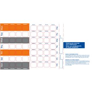 3-Colour 7 Day Heat-Seal Qube Adherence Card - Customizable