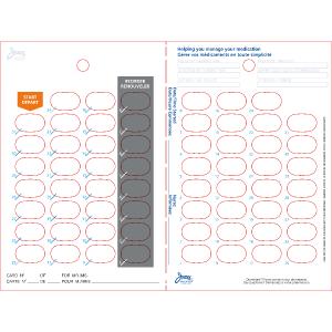 5-Colour 31-Day Book-Style Adherence Card-1PSA - Customizable