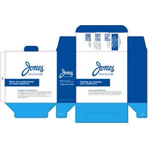 8 x 3 x 8" 3-Colour Strip Packaging Carton - Customizable