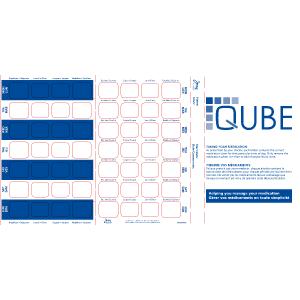 1-Colour 7-Day Qube Adherence Card - 1PSA - Customizable