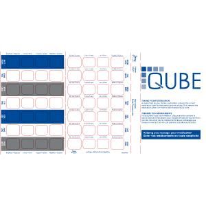 2-Colour 7-Day Qube Adherence Card - 1PSA - Customizable