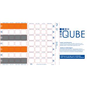 3-Colour 7-Day Qube Adherence Card - 1PSA - Customizable
