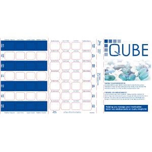 5-Colour 7-Day Qube Adherence Card - 1PSA - Customizable