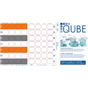7-Colour 7-Day Qube Adherence Card - 1PSA - Customizable