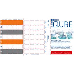 8-Colour 7-Day Qube Adherence Card - 1PSA - Customizable