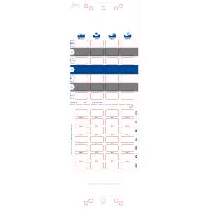 2-Colour 7-Day Bottom-Fold Adherence Card - 2PSA - Customizable