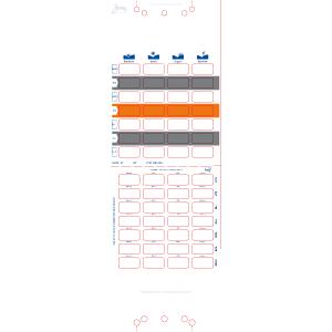 3-Colour 7-Day Bottom-Fold Adherence Card - 2PSA - Customizable