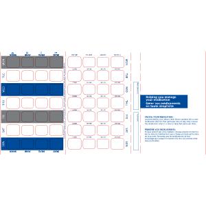2-Colour 7-Day Qube Adherence Card - 2PSA - Customizable