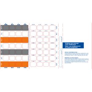 3-Colour 7-Day Qube Adherence Card - 2PSA - Customizable