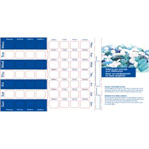 5-Colour 7 Day Heat-Seal Qube Adherence Card - Customizable