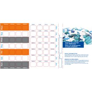 8-Colour 7 Day Heat-Seal Qube Adherence Card - Customizable