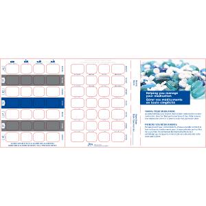 6-Colour 7-Day Auto-Fill Adherence Card  -Customizable