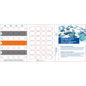 8-Colour 7-Day Auto-Fill Adherence Card  -Customizable