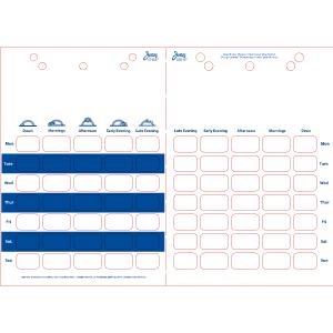 1-Colour 35-Day Book-Style Adherence Card - Customizable