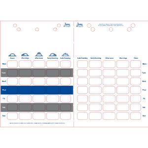 2-Colour 35-Day Book-Style Adherence Card - Customizable