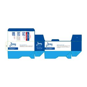 7.75 x 3 x 2.81" 4-Colour Strip Packaging Carton - Customizable