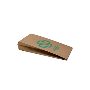  1-colour 10x5x2" kraft brown wedge bag – customizable