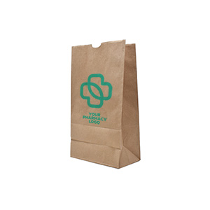  1-colour 6lb kraft brown gusset bag – customizable