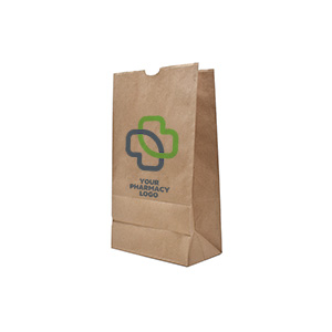  2-colour 6lb kraft brown gusset bag – customizable