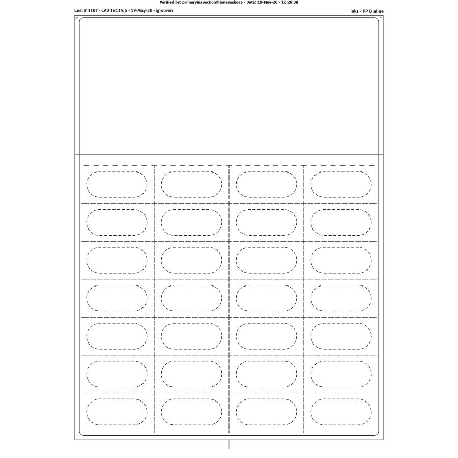 FlexRx™ Light Short Label-Plain White