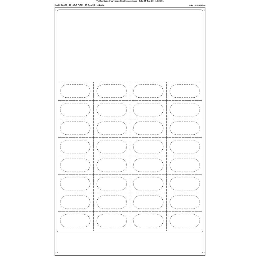 US 8.5 x 14" FlexRx32™ Light Short Label - Plain White