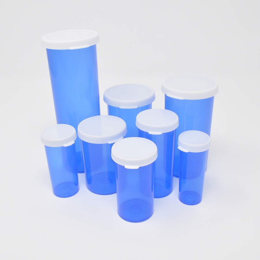 6dr Snap Cap White Closure and Blue Vial