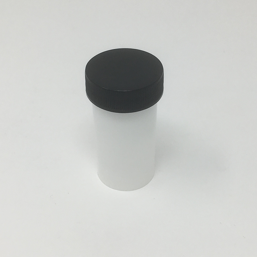 15cc White Plastic Ointment Jar With Black Lid