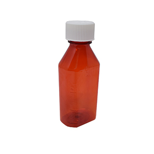 3oz/100ml PETE Amber Prescription Bottle - Narrow Neck