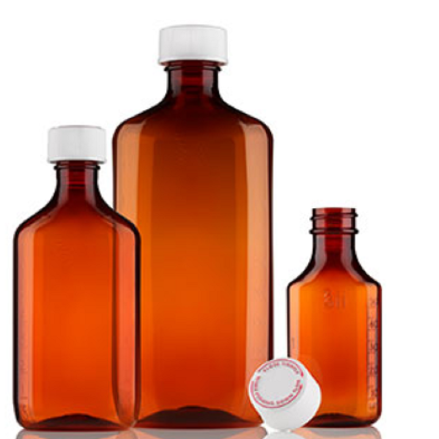 6oz/180ml RPET Centor Graduated Amber Prescription Bottle - Safety