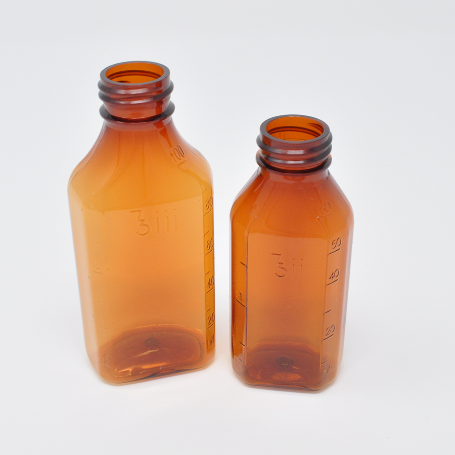 2oz RPET Centor Graduated Amber Prescription Bottle - Uncapped